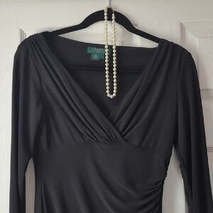 Lauren Ralph Lauren Black Long Sleeve Dress